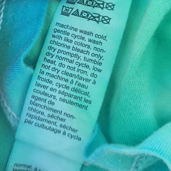 Large Calvin Klein Blue Green Tie Tyed T-Shirt - Picture 8 of 10